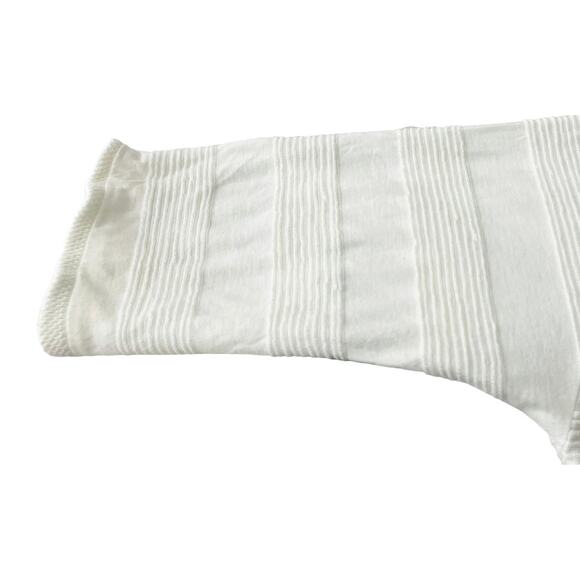 STREET ONE 3/4 SLEEVE PULL-OVER CREW NECK TOP, WOMENS, L-XL, IVORY-RIBBRD LAYERS - Picture 6 of 10